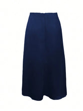Franclia Women's Solid Color Long Straight Casual Skirt, Summer Dress, Graduation Outfit
